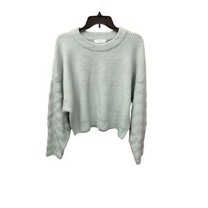 Elodie Sweater Pullover Crew Neck Chunky Knit Green Light Green Women Size XL